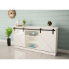 Buffet 2 portes coulissantes blanc 160 cm