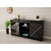 Buffet 2 portes coulissantes noir 160 cm