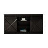 Buffet 2 portes coulissantes noir 160 cm