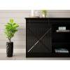 Buffet 2 portes coulissantes noir 160 cm