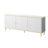 Buffet 3 portes blanc/doré 180 cm