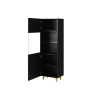 Meuble vitrine noire design pas cher