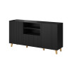 Meuble buffet noir design pas cher 150 cm