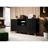 Meuble buffet noir design pas cher 150 cm