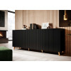 Meuble buffet noir design pas cher 200 cm