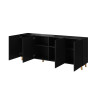 Meuble buffet noir design pas cher 200 cm