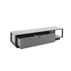 Long meuble TV gris anthracite moderne