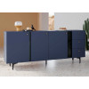 Meuble buffet bleu marine 3 portes 3 tiroirs