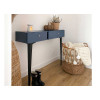 Console design bleue marine 2 tiroirs