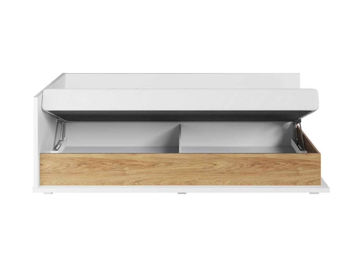 Lit coffre 90x200 avec sommier et matelas
