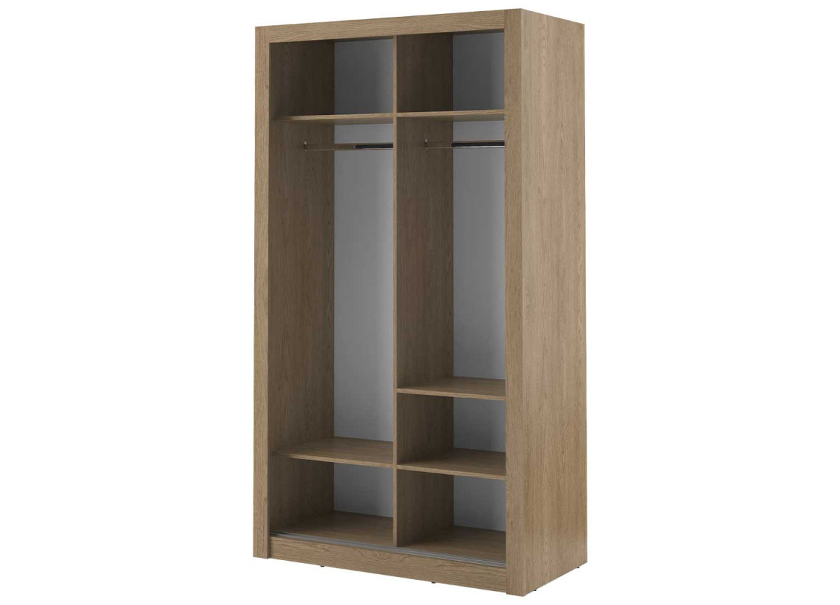 Armoire coulissante avec miroir chêne Shetland