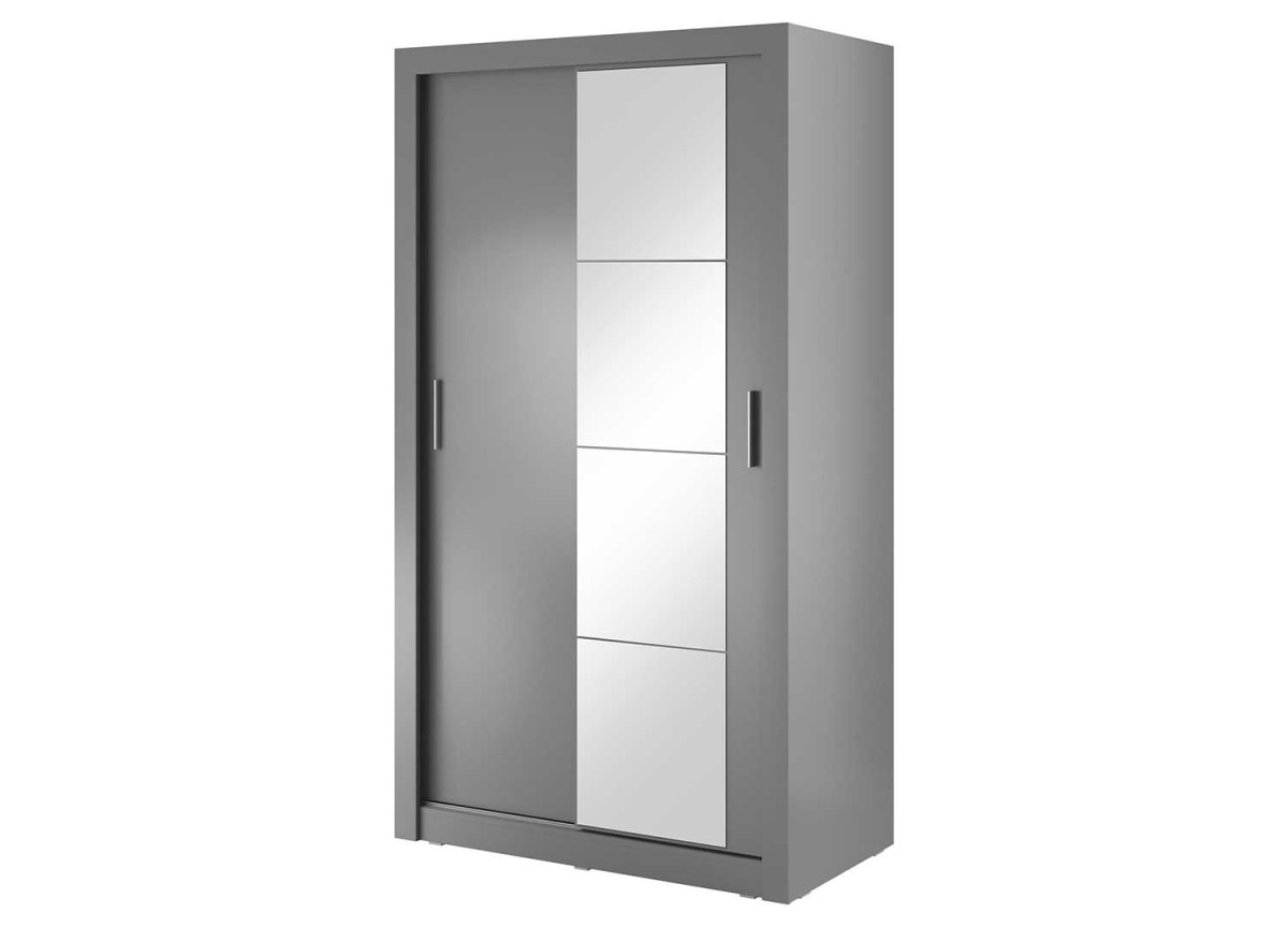 Armoire coulissante grise dressing et rangement