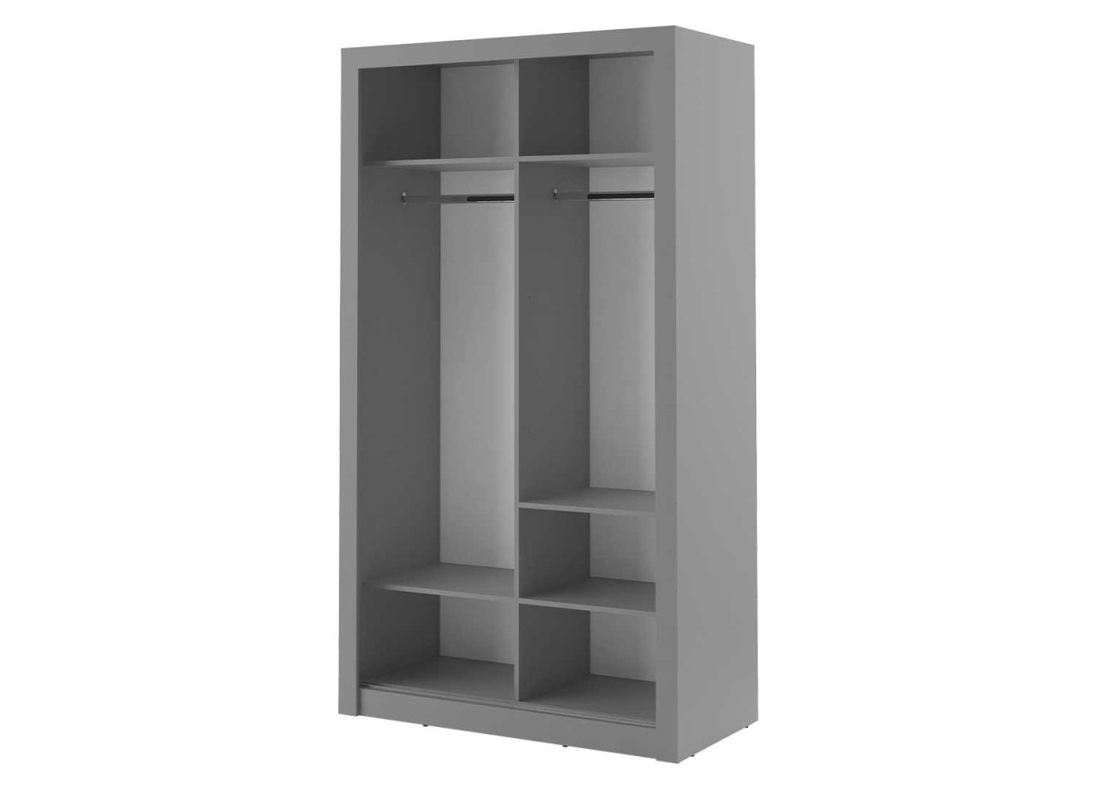 Armoire coulissante grise dressing et rangement