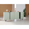 Buffet 3 portes 3 tiroirs coloris vert sauge