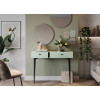 Console murale design vert sauge 2 tiroirs