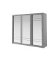 Grande armoire coulissante avec miroir grise