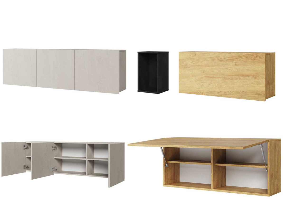 Ensemble bureau meuble TV et rangement