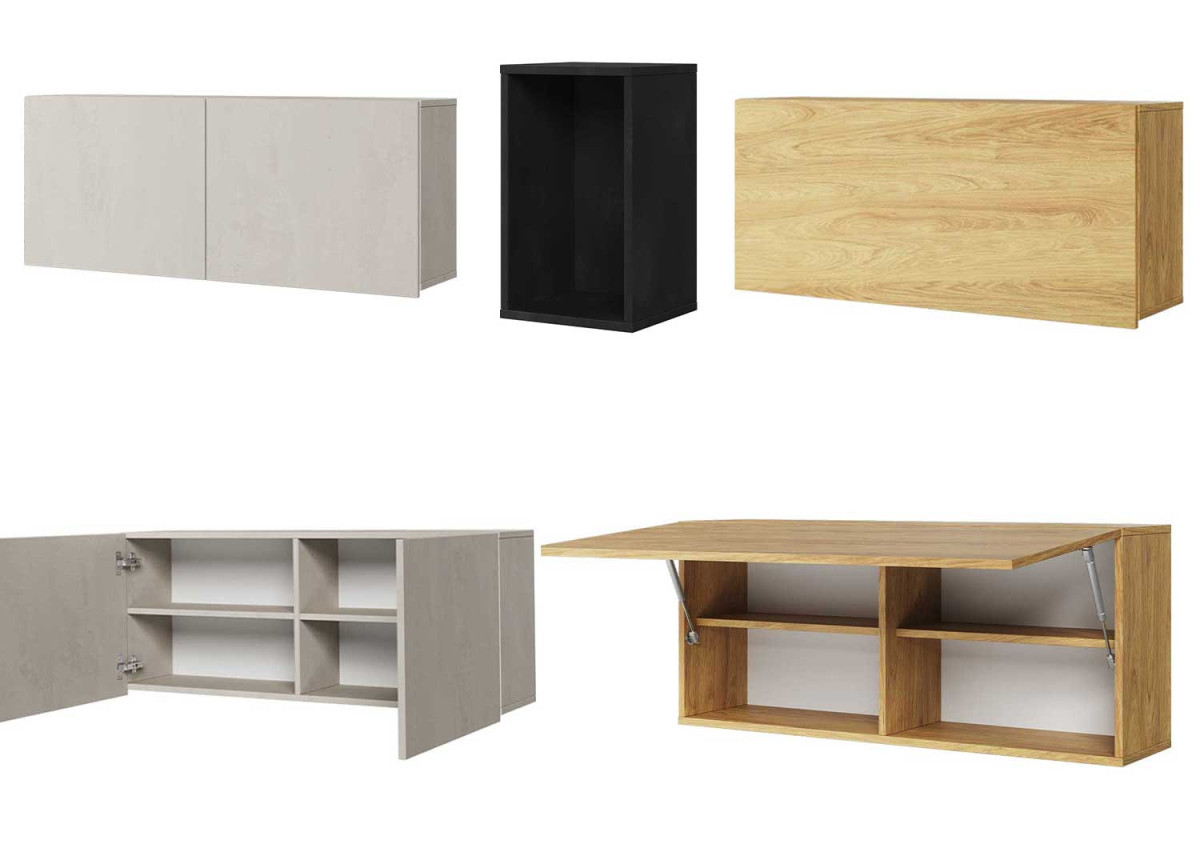 Ensemble meuble TV bureau et rangement