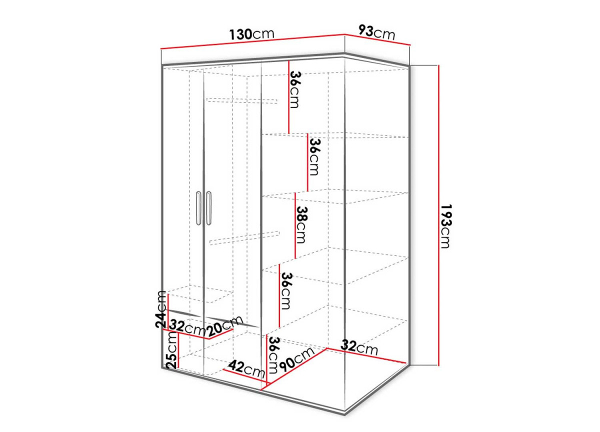 Armoire d'angle pour chambre d'enfant