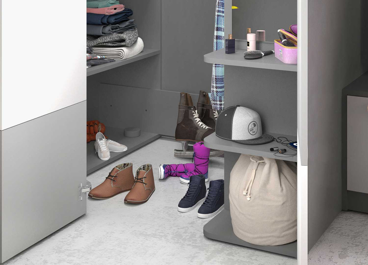 Armoire d'angle pour chambre d'enfant