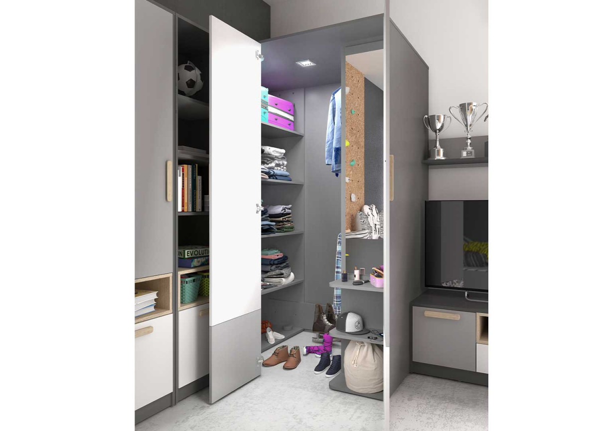Armoire d'angle pour chambre d'enfant