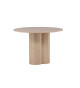 Table à manger ronde en bois 110 cm chêne chaulé