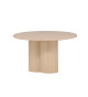 Table basse ronde en bois 80 cm chêne chaulé