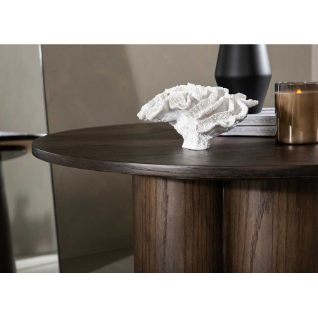 Table Basse Ronde 80 cm / Bois finition moka
