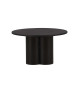 Table basse ronde 80 cm en bois finition noire