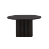 Table basse ronde 80 cm en bois finition noire