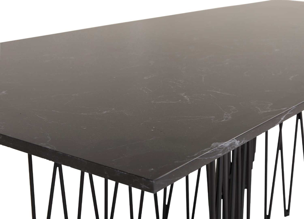 Table Basse Design Noir / Piétement en Métal