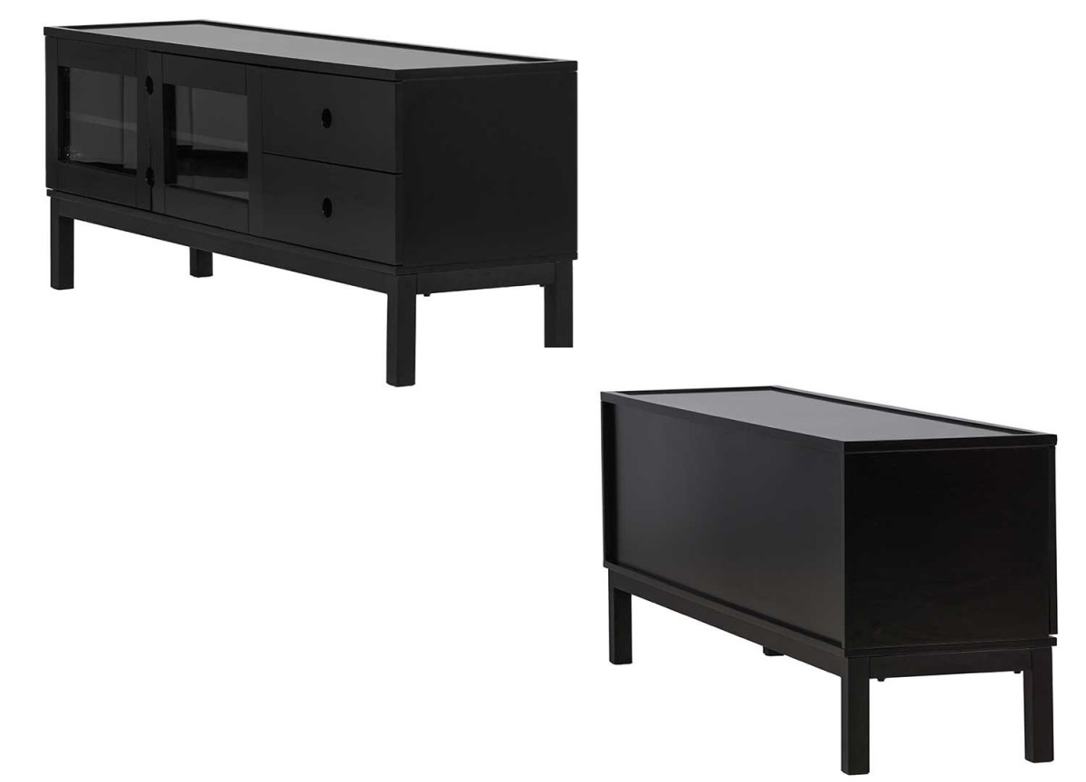 Meuble noir 150 cm pour téléviseur