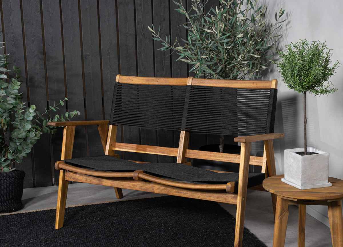 Banc de jardin confortable 2 places
