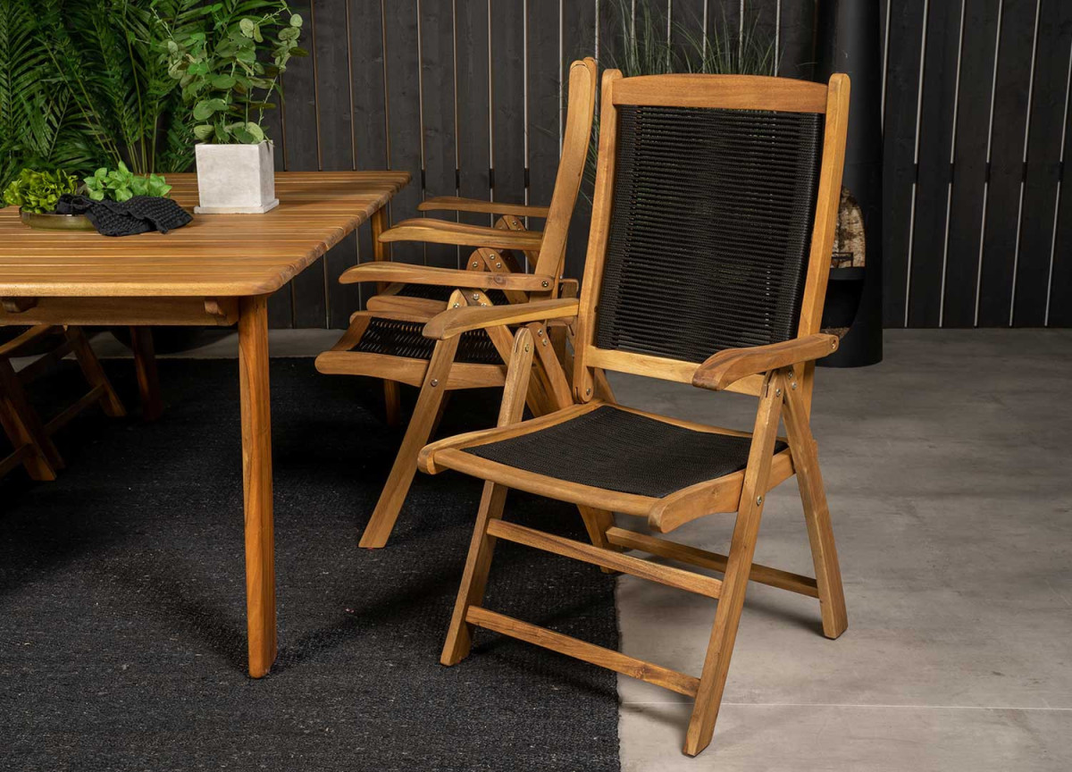 Chaises confortables pliantes en bois massif