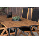 Table de jardin en bois d'acacia huilé 200 cm