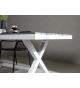 Table de jardin grise et blanche 200 cm