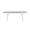 Table de jardin grise et blanche 200 cm