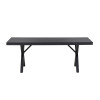 Table de jardin composite et aluminium noir 200 cm