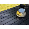 Table de jardin composite et aluminium noir 200 cm