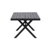 Table de jardin composite et aluminium noir 200 cm