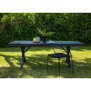 Table de jardin composite et aluminium noir 200 cm