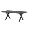 Table de jardin composite et aluminium noir 200 cm