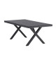Table de jardin composite et aluminium noir 200 cm