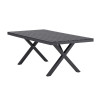 Table de jardin composite et aluminium noir 200 cm