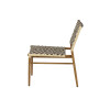 Chaise de jardin en aluminium effet bois & poly-rotin