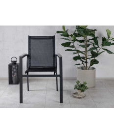 Chaises de jardin design en aluminium noir