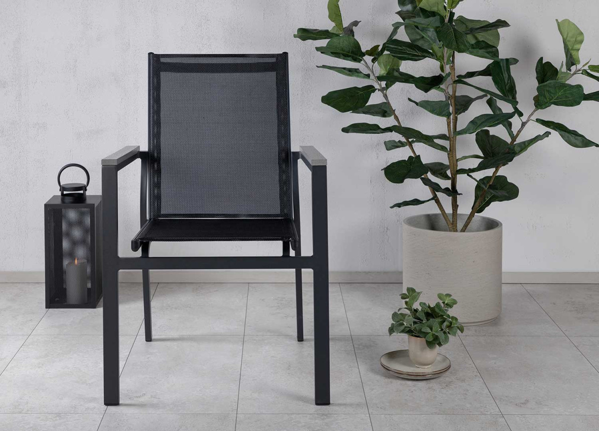 Chaises de jardin design en aluminium noir