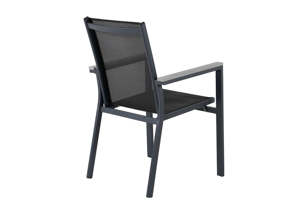 Chaises de jardin design en aluminium noir