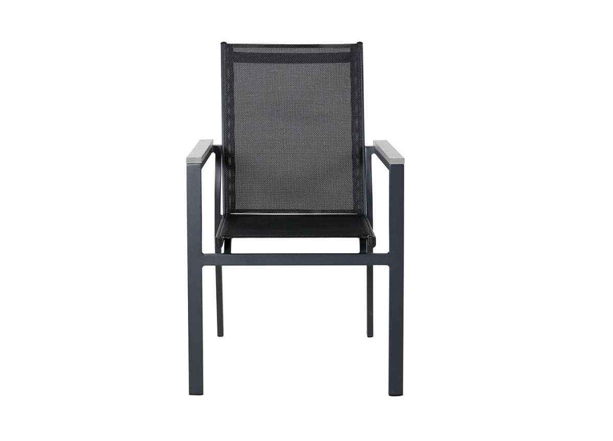 Chaises de jardin design en aluminium noir