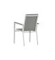 Chaises de jardin design grise et aluminium blanc